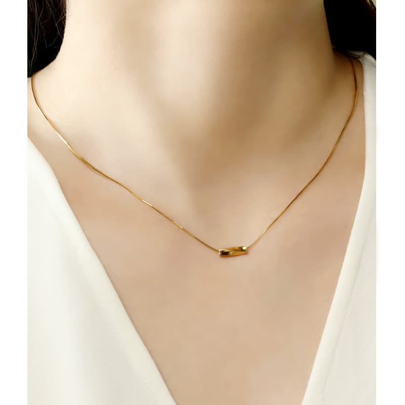 Sterling Silver Necklace Women's Clavicle Chain Snake Bone Chain High-end Niche Design ins Style Elegant Jewelry Accessories