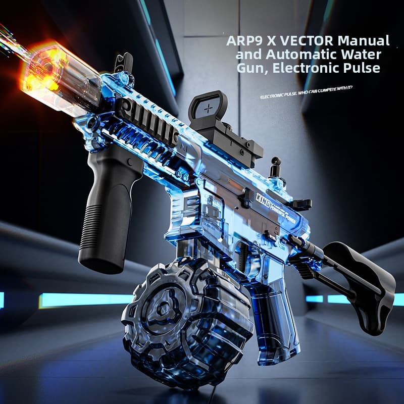 P9 Electric Water Gun New Model With High Speed Pulse Manual/Automatic Operation Mechanical Linkage Children's Water Saving Splashing Function