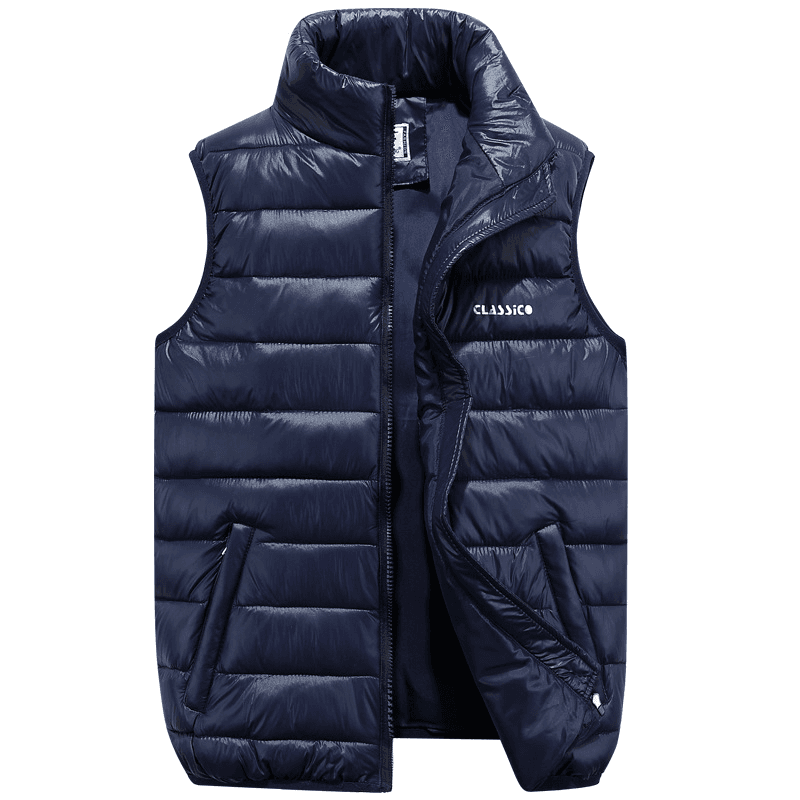 Men's clothing thickened down cotton waistcoat youth waistcoat tidal large size