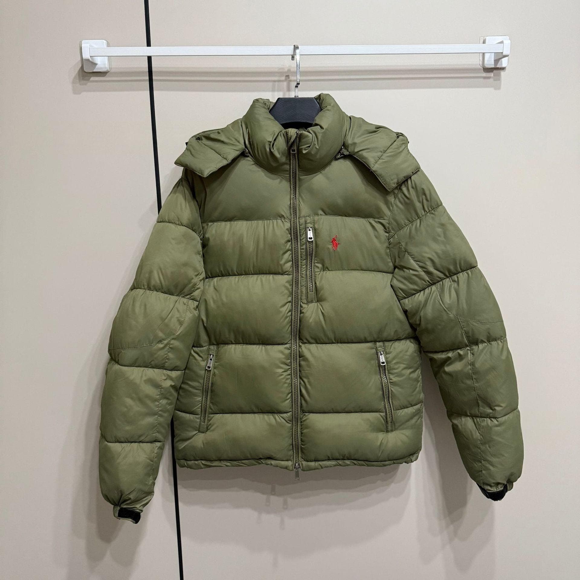 Veste à capuche épaisse et chaude unisexe avec logo Polo en coton pour l'hiver