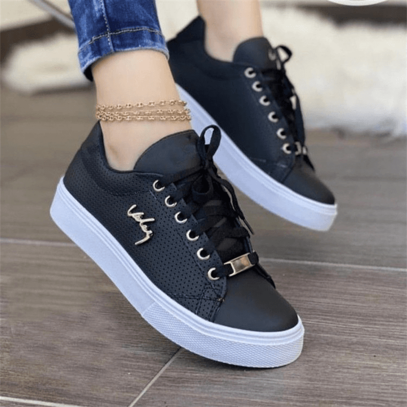 Round-toe Thick-soled Fashion Women's Shoes Large Size Single Shoes For Women