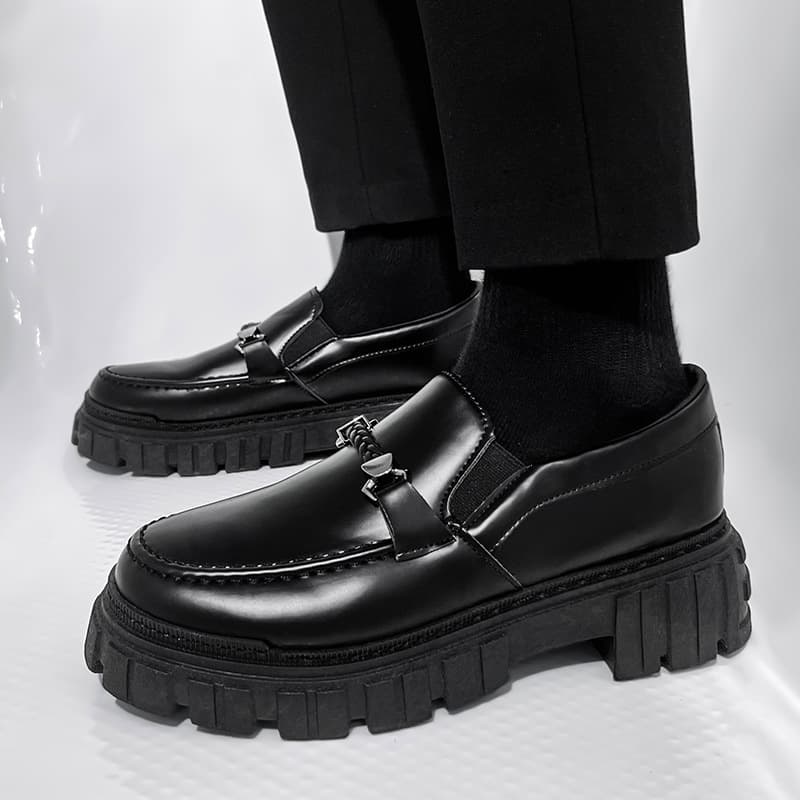 Men's Platform Shoes Low Pumps Loafers Slip-on Casual Men's Shoes