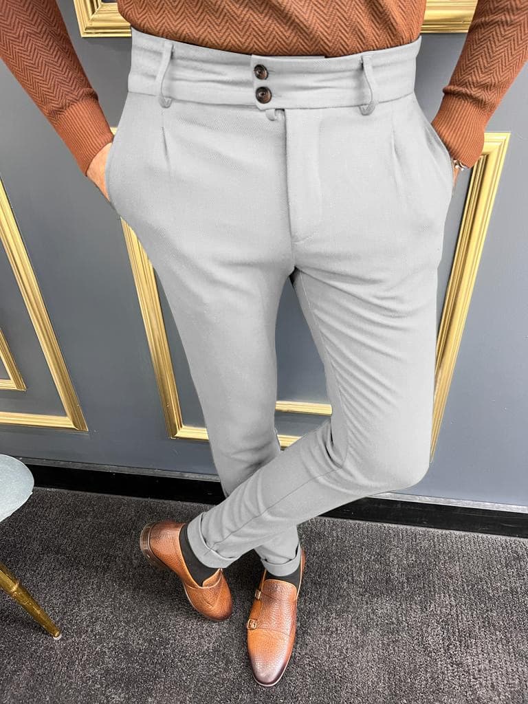 Man's Clothing Business Dress Pants Multi-colored Small Legs
