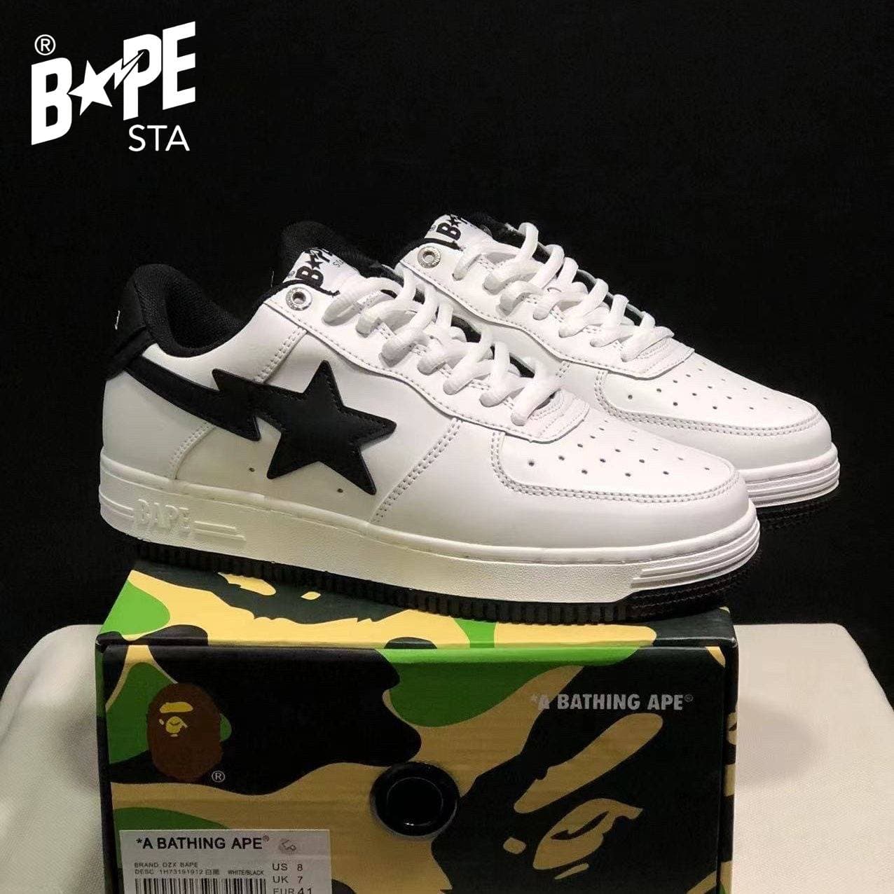 Chaussures de planche classiques Marvel en cuir laqué A BATHING-APE, chaussures de planche Air Force No.1 unisexes