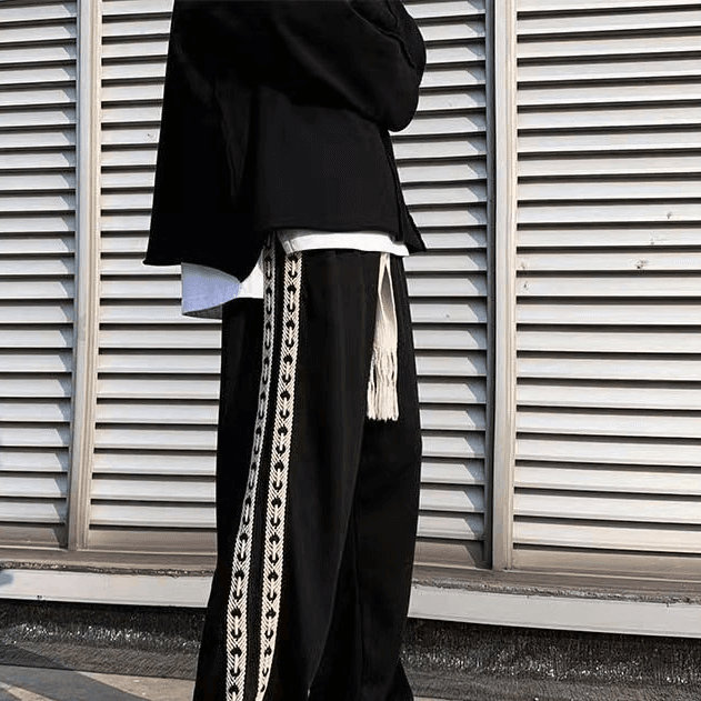Men's Clothing Pants Men's Summer Loose Versatile Handsome Wide Leg Straight Cool Street Casual Pants