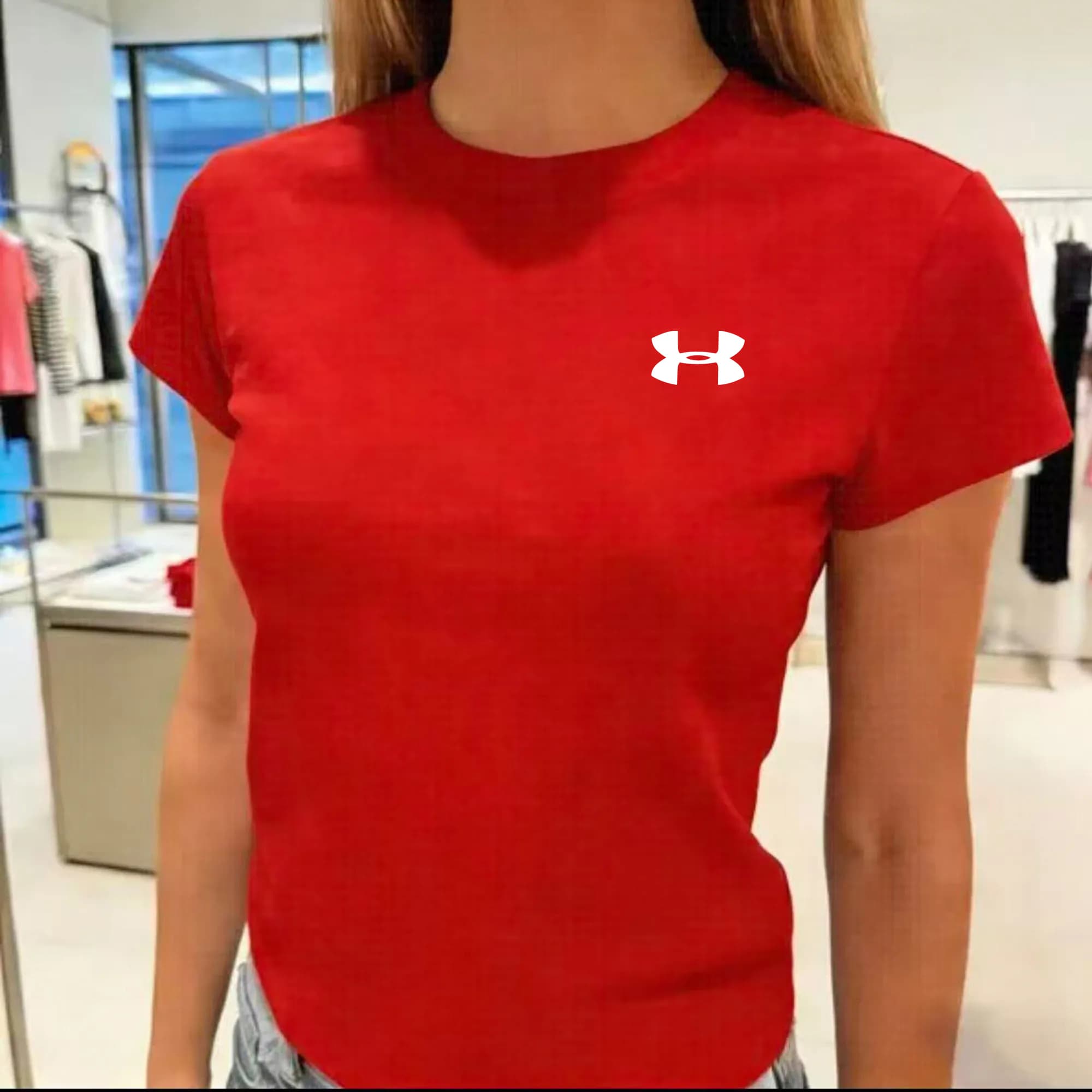 T-shirt imprimé à manches courtes pour femme, collection été 2026, motif classique, basique et décontracté, référence 078