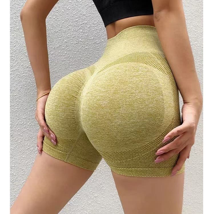 honey buttocks lifting fitness sports high-waisted abdominal control elastic tight anti-light quick-drying sports yoga shorts
