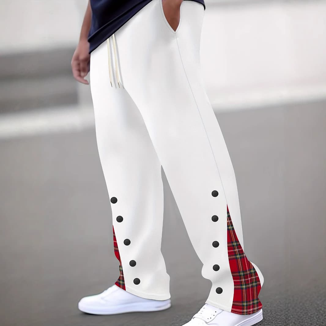 Men's Clothing New Sports Buttoned Color Trousers Fashion