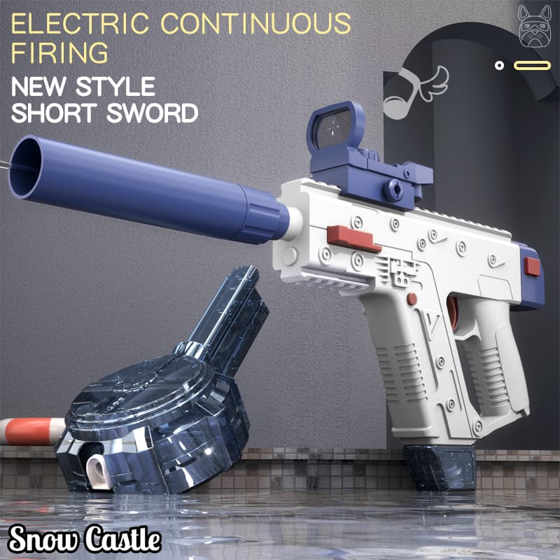 Electric Gun, Automatic Guns Water Pistol Large CapacityBattery-Powered Squirt , Long Distance Shooting Toy
