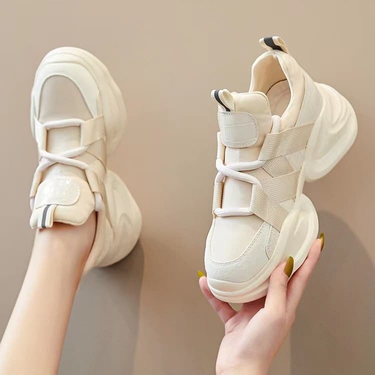 New Thick Sole Small White Shoes Mesh Surface Casual Sports Shoes Women