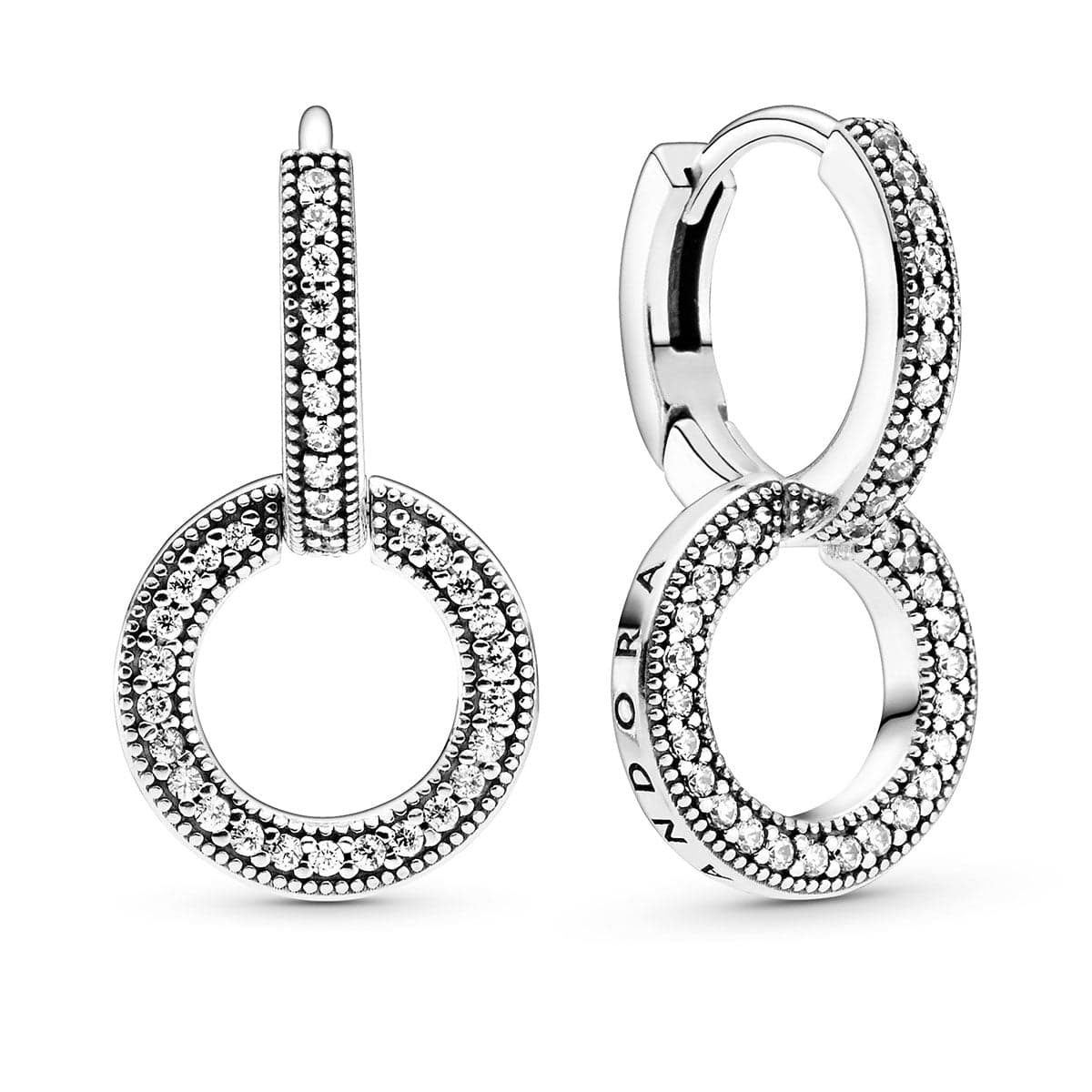 Sparkling Double Hoop Earrings