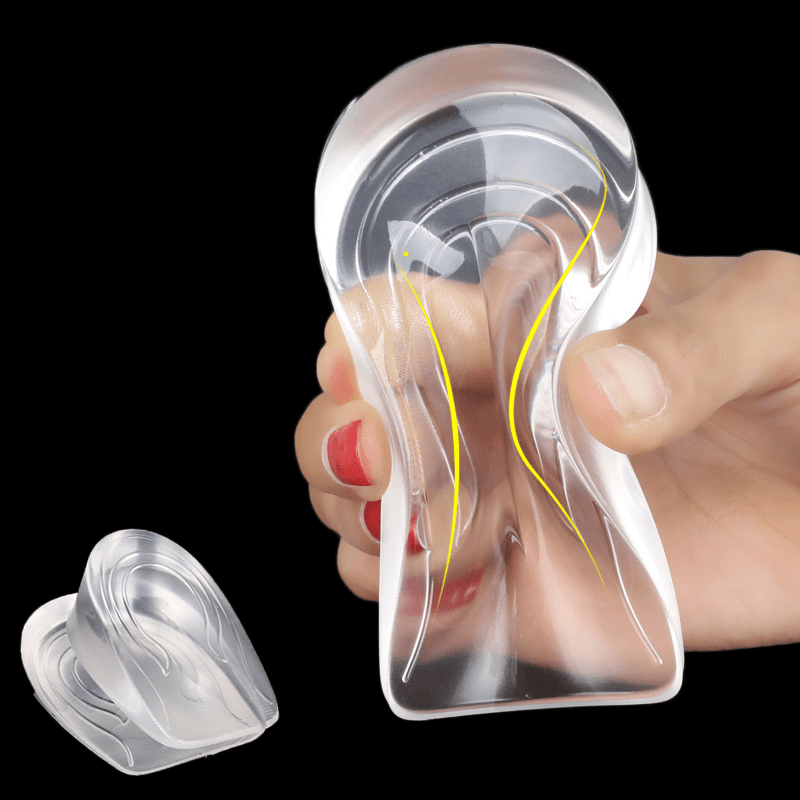 Shoe Accessories men and women, transparent, invisible, plush socks, inner height enhancing half pads, silicone inner height enhancing insoles