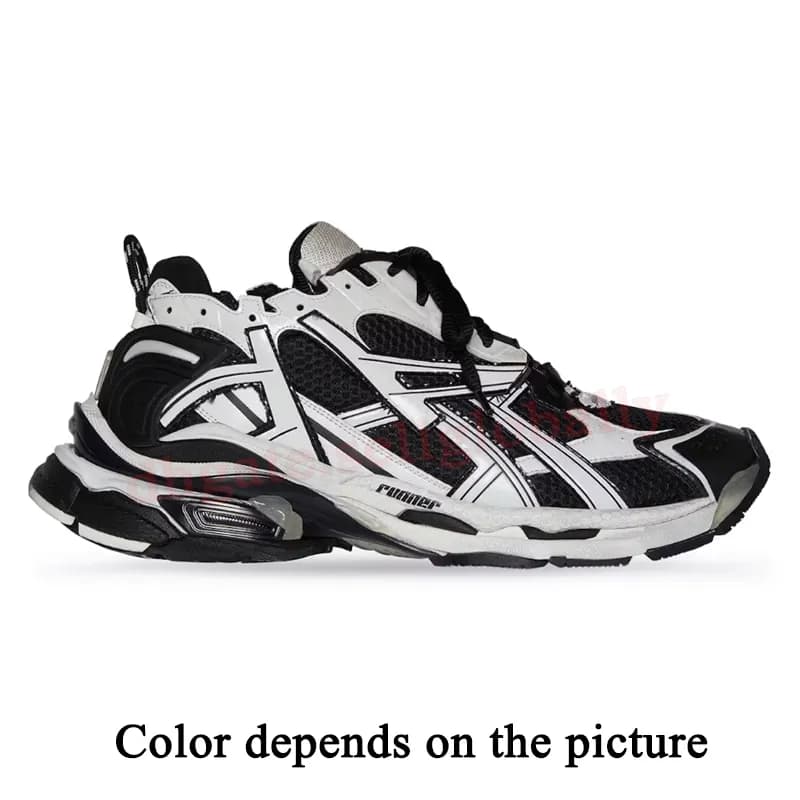 Runner 7 7.5 3 Hommes Robe Designer Graffiti Noir Fluo Vert Bury Cuir Gris Violet Néon Jaune Blanc Femmes Hommes Chaussures