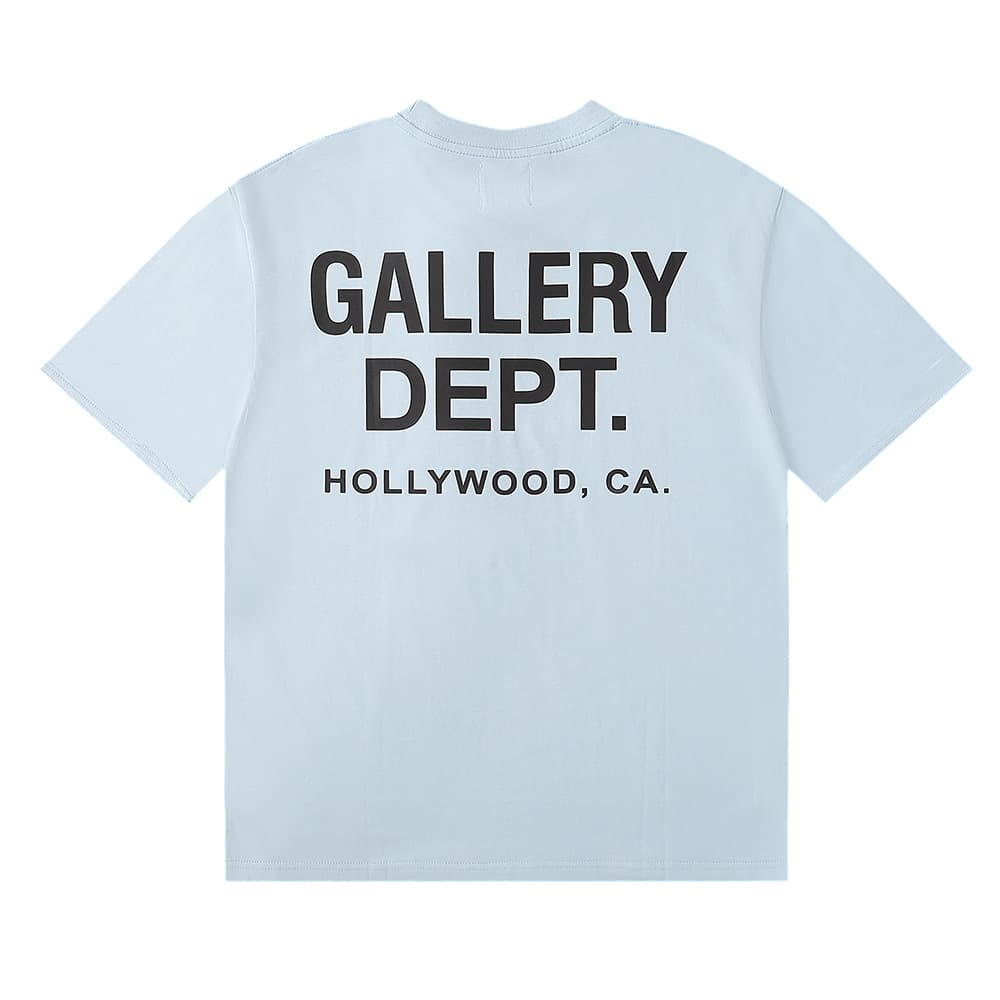 T-shirt à manches courtes pour homme, marque de mode GALLERY, classique, lettre, couleur unie