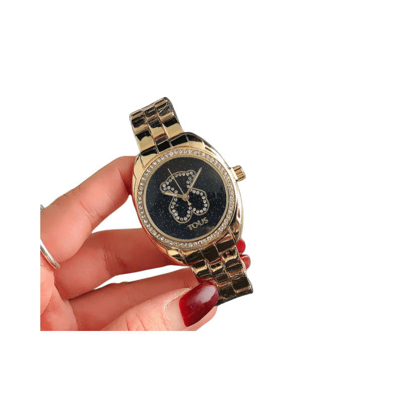 Montre de luxe à Quartz pour femmes, diamants étoilés, disque classique, ours myrte, amoureux des affaires, bracelet en acier, alliage