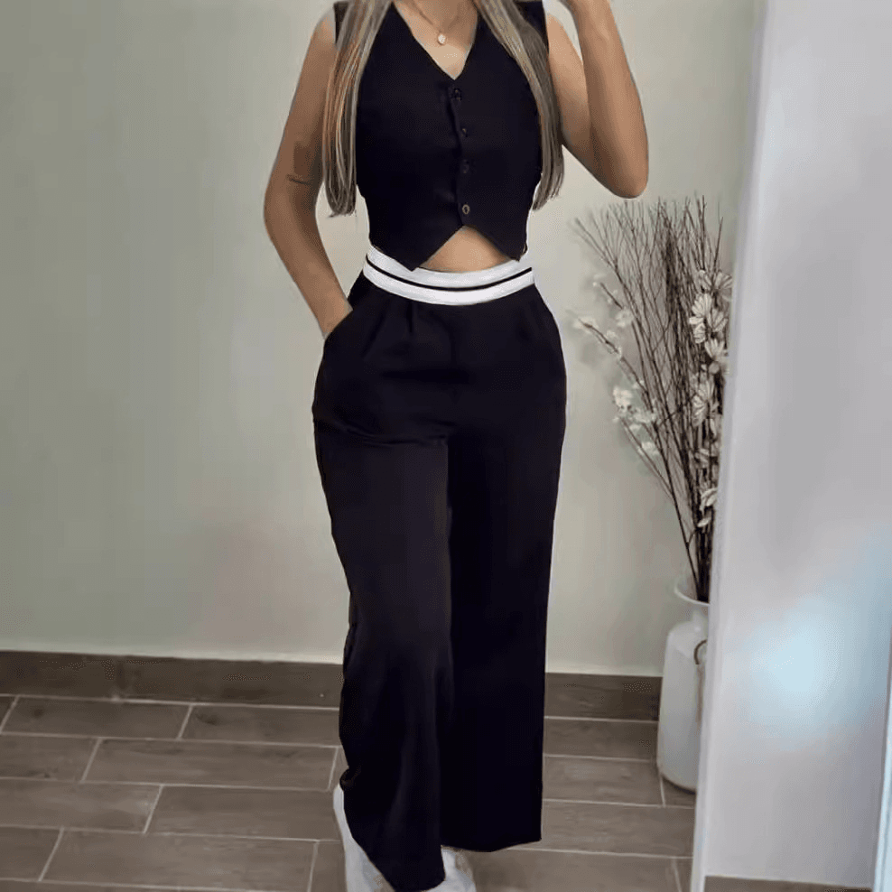Women's Clothing Waist Splicing Commuter Leisure Suit