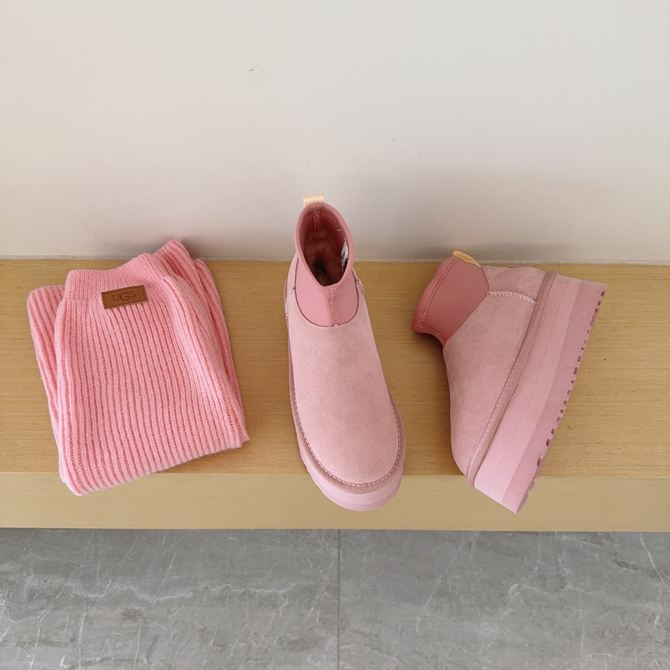 Nouveauté hiver 2026 UG : Bottes chaussettes tricotées polyvalentes et élégantes, au look décontracté, à l’allure de guêtres et à semelle