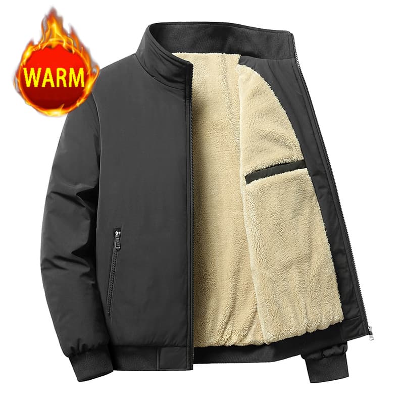 AliExpress plus velvet thickened jacket men's winter casual jacket men's stand-up collar cotton suit plus size coat for men