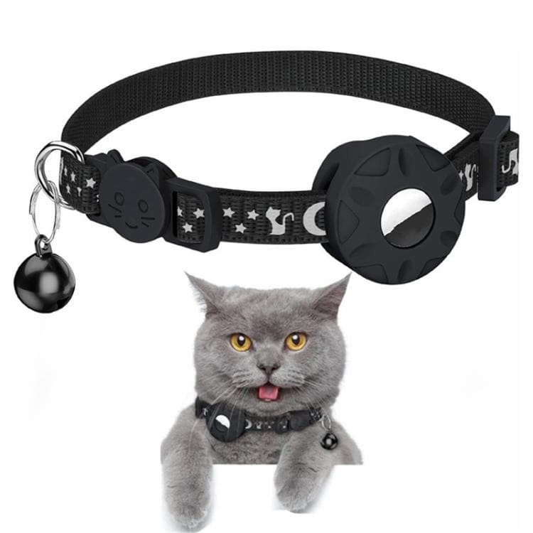 For AirTag Tracker Silicone Case Reflective Stars And Moon Cats Dogs Pet Collar