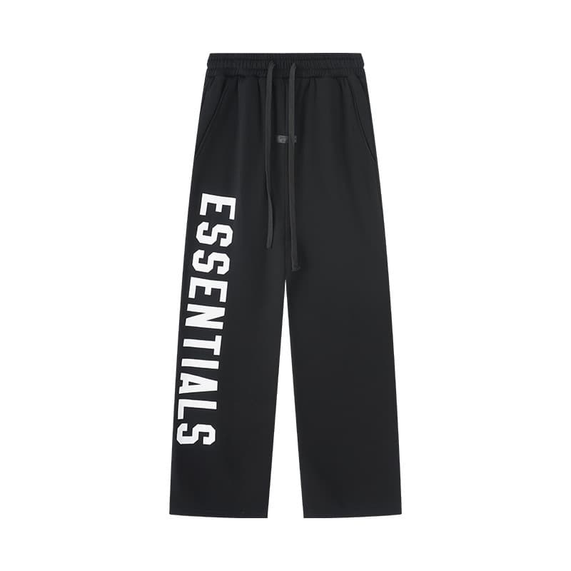 Sweat-shirt ample à double ligne FOG ESSENTIALS Saison 8 avec lettres floquées au dos, en éponge à capuche