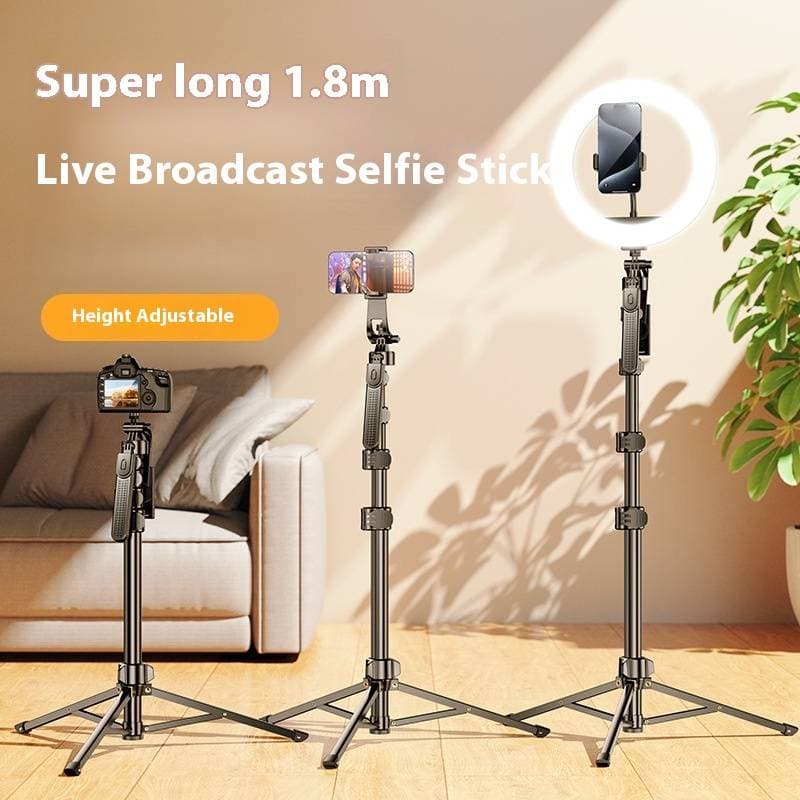 4-Axis Stabilized Selfie Stick Tripod With Bluetooth Remote – Extendable 1.8m/2.1m Aluminum Alloy Phone Mount For Vlogging, Travel & Group Photos