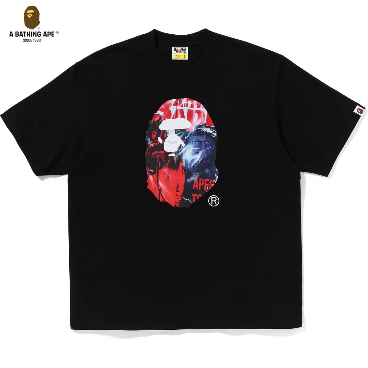 A BATHING APE 2026 BAPE New Ape Head Pattern Cotton Short Sleeved T-shirt Top For Men