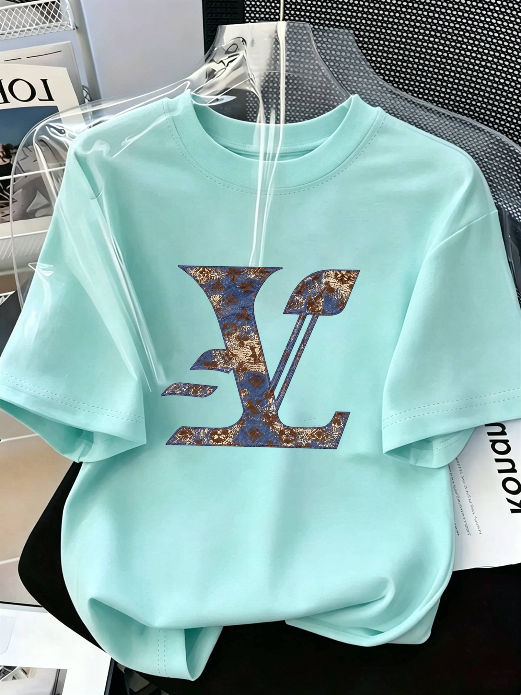 T-shirt tendance été 2026, coupe ample, manches courtes, imprimé