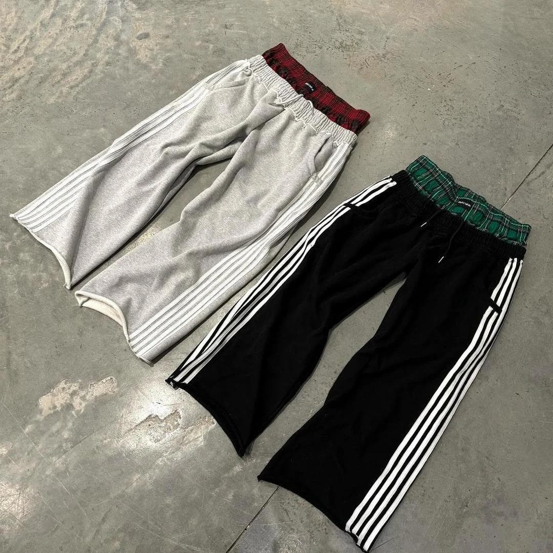 Men's Clothing New Fashion Simple Striped Casual Pants Men And Women Retro Loose Loose Hip Hop Sweatpants