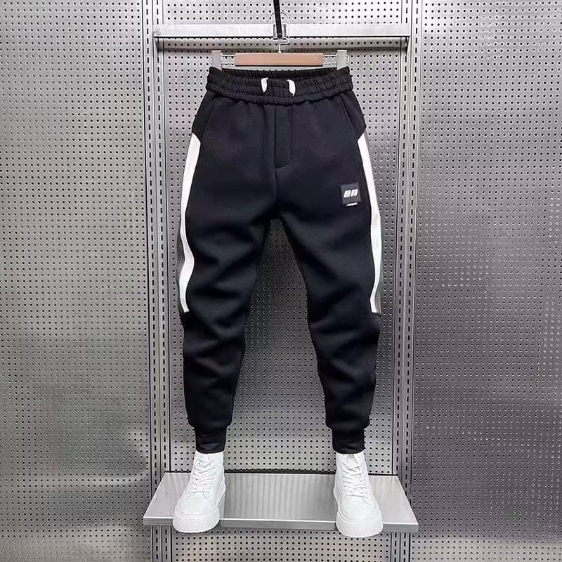 Pantalon décontracté à rayures pour hommes, sweat à capuche à nouer, printemps et automne 2023