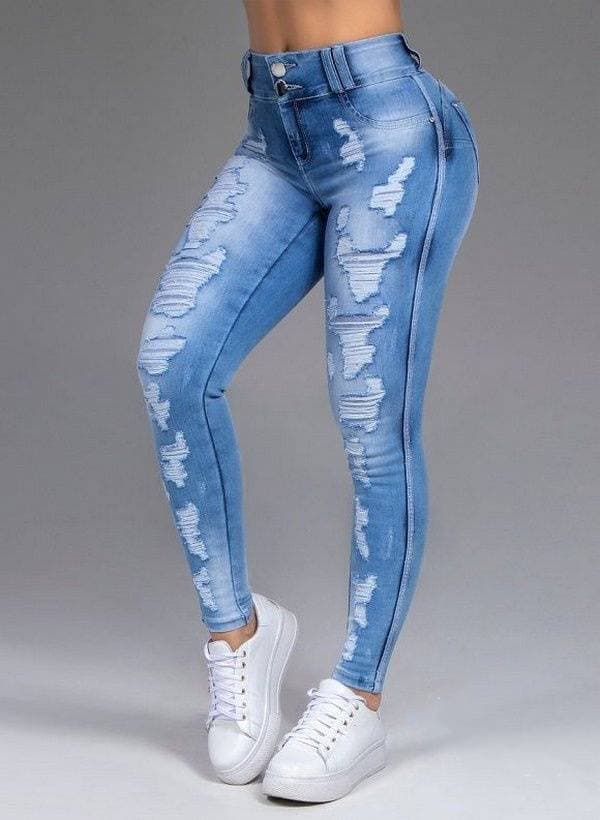 Women's Clothing Women's Jeans Ripped Slim Stretch Jeans Long Pants Women's Pants