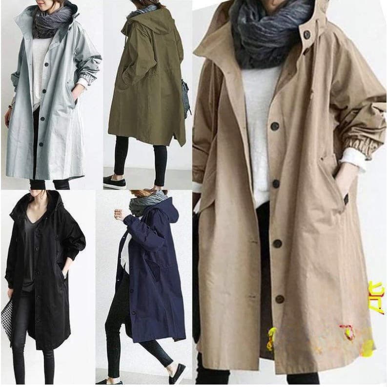 Autumn Casual Style Windbreaker Women's Mid-length Small 2020 New Elegant Tight Waist 8 Color 8 Size Long Sleeve Coat