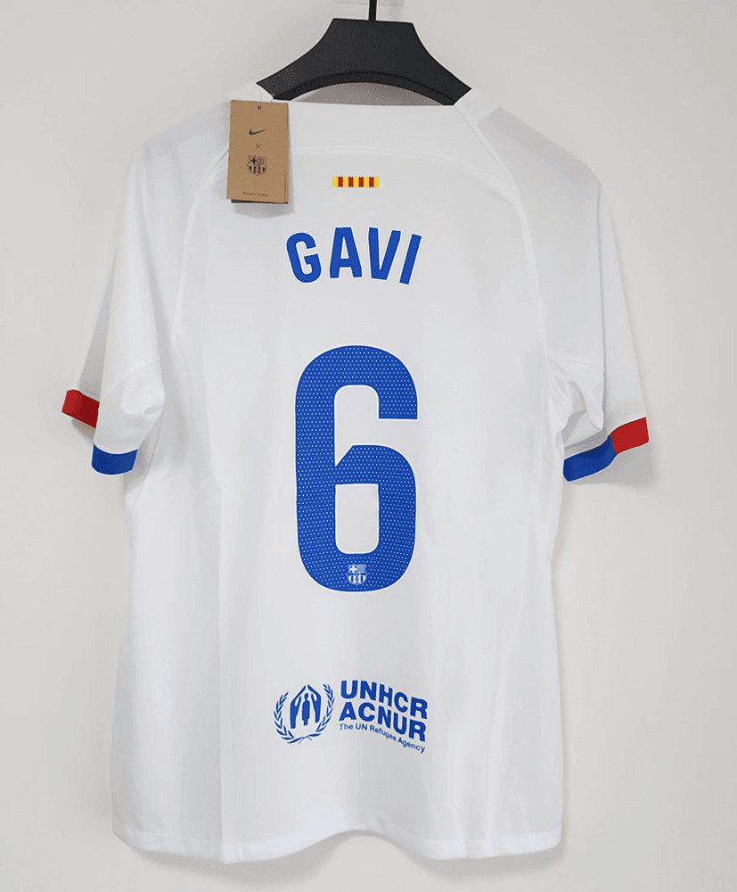 23/24 GAVI #6 Soccer Jersey Football Away Jersey White Adult man - all size