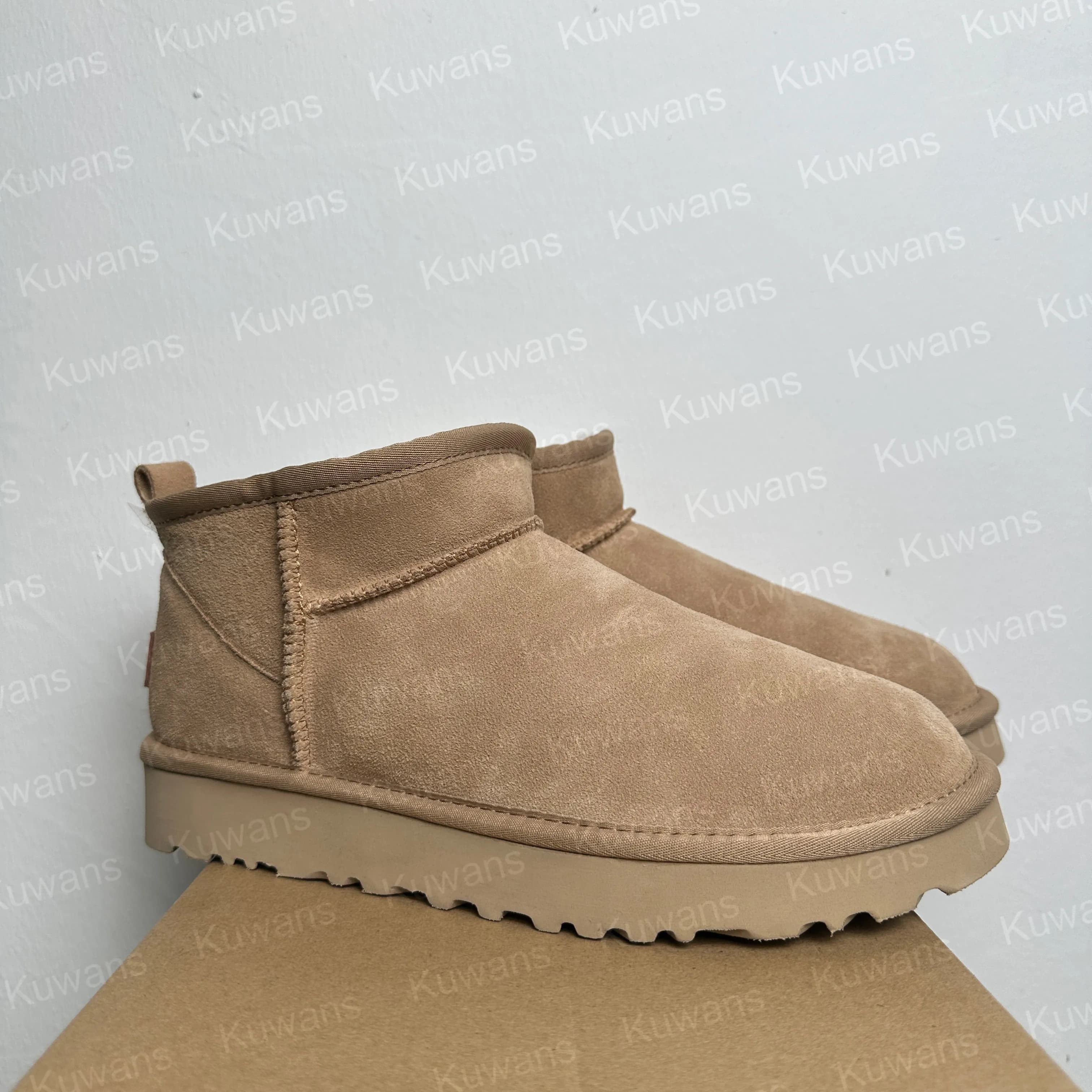 U GG Designer Classic Ultra Mini Bottes de Neige Plateforme Courte Femmes Hommes Fourrure Peau de Mouton Tasman Tazz Chesut Sable Graine de Moutarde