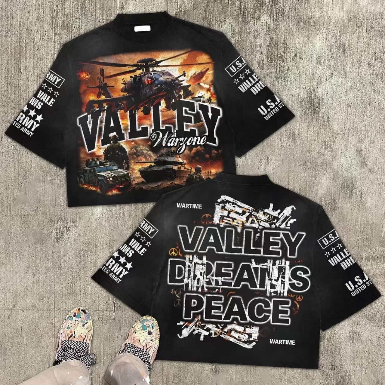 Summer New VALLEY Hot T-Shirt Versatile Cool Top Short Sleeve Shirt