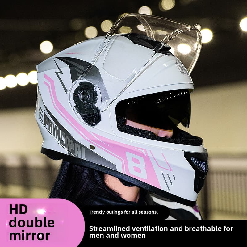 Foreign Trade Special for Motorcycle Helmet Men's Anti-fog Warm Winter Motorcycle Electric Vehicle Locomotive Women's Full Covered Full Helmet