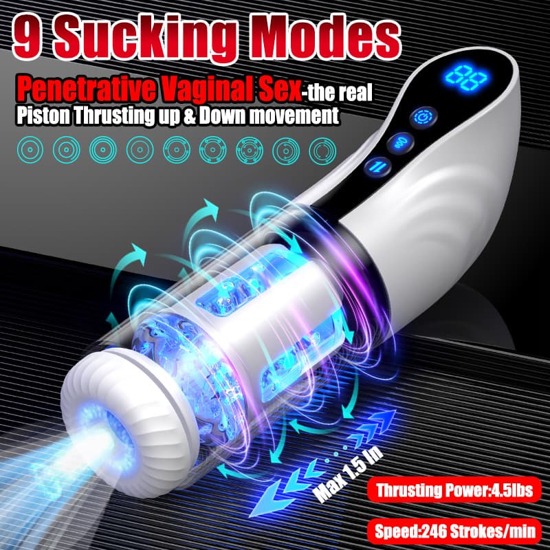 Love Secret Music Cyclone Pilot Aircraft Cup Telescopic Rotating Sucking Pronunciation Aircraft Cup Male Masturbator Sex Toys