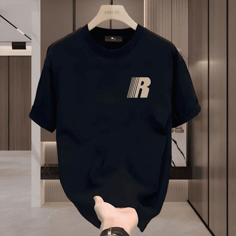 men's 100% cotton high quality round neck pullover short sleeve t-shirt