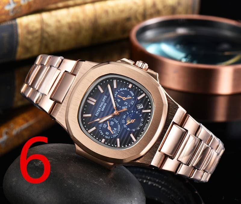 [NAUTILUS] Montre de luxe pour homme, montre-bracelet à quartz, étanche, avec calendrier, pour le sport, les loisirs, la mode, le travail, 5740/1G