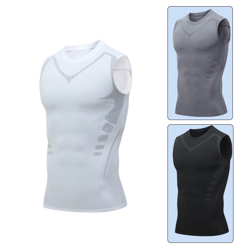Men's Clothing High Elastic Sports Tight Vest Black, White And Gray 3 Color Clothes On Men's Quick Drying T-shirt Fitness