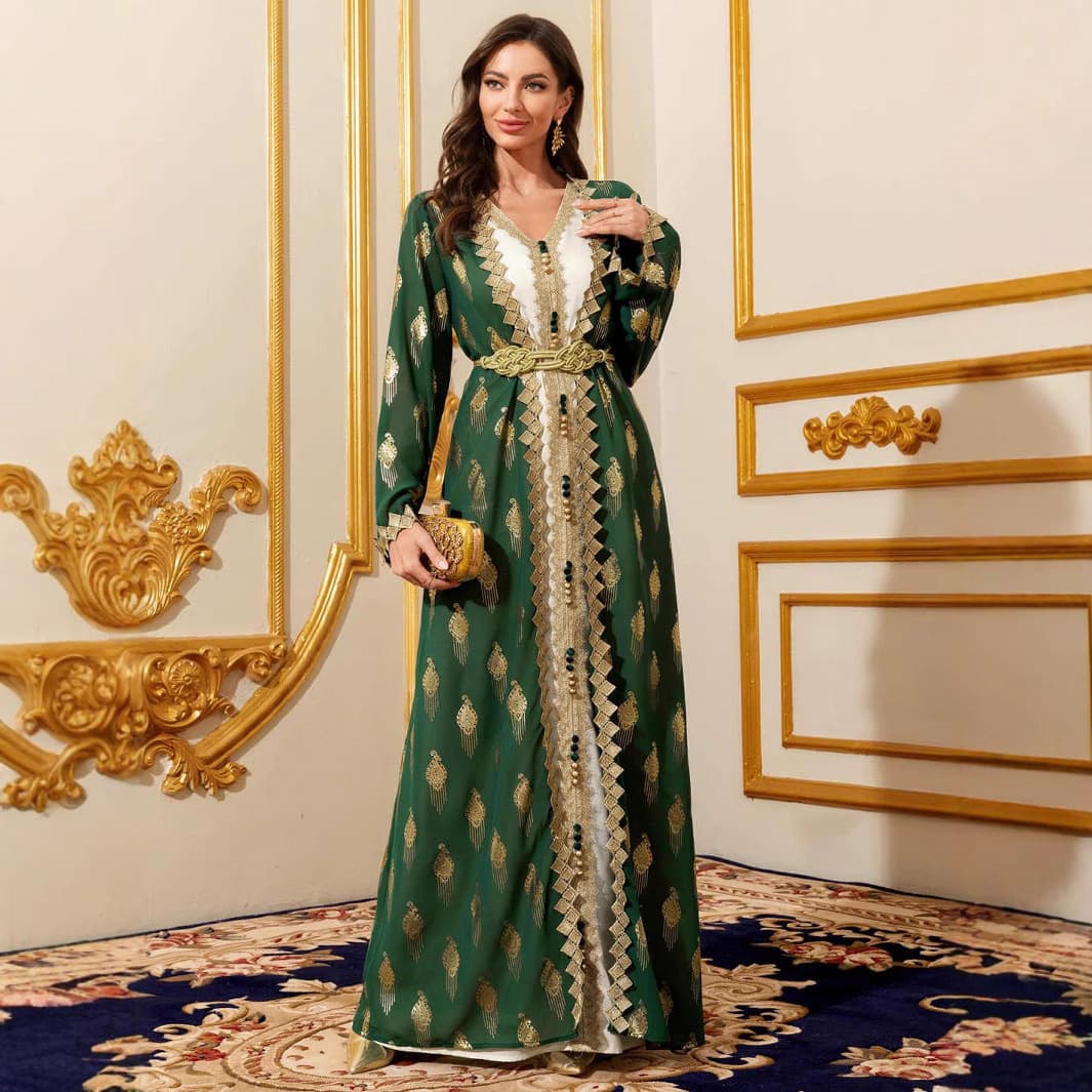 Women's Dress Robe Fashion Elegant Temperament Long Skirt New Two-piece Suit
