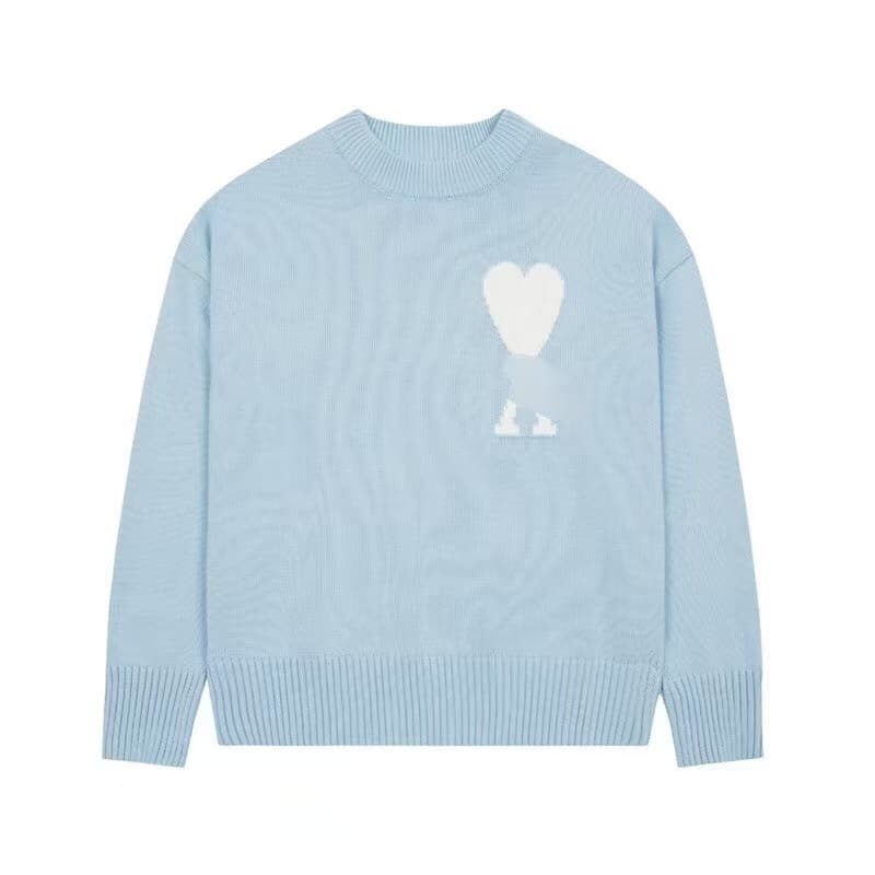 Pull ample à manches longues en maille avec motif cœur, style décontracté, automne-hiver