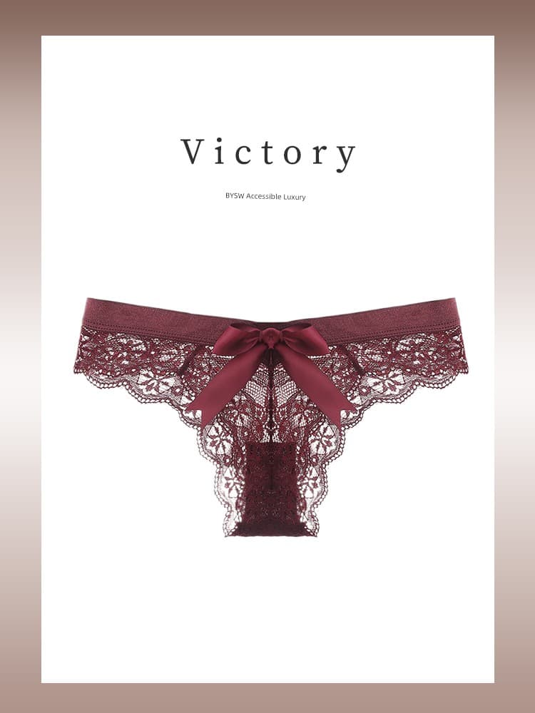 Victoria Dobell Sexy Red Underwear Women's Hollow Low Waist Fashion Lace Zodiac Year Briefs