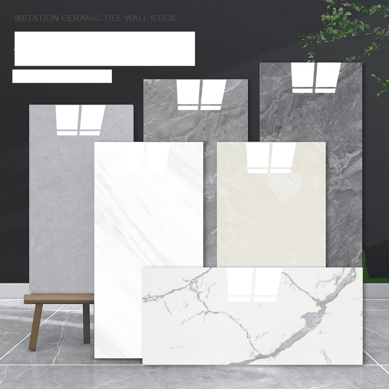 Aluminum Plastic Board Tile Stickers Wall Stickers Renovation Waterproof Moisture-proof Imitation Marble Wall Wallpaper Self-adhesive Wall Stickers Wa