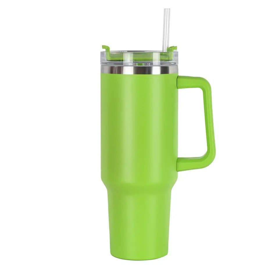 40oz stainless steel car cup large capacity handle straw cup insulation and cold storage ice cup
