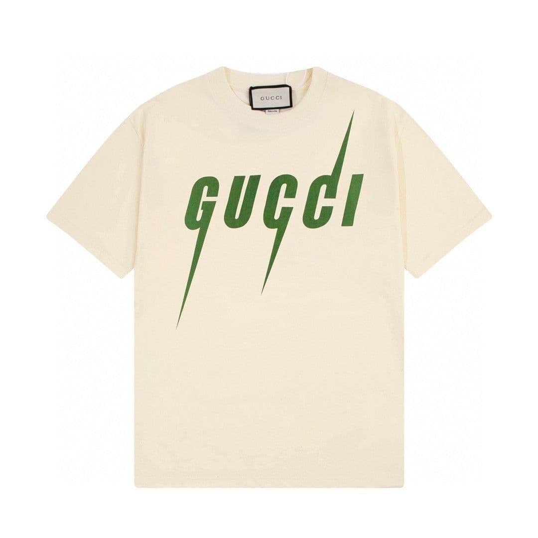 T-shirt unisexe à manches courtes et manches mi-longues, imprimé contrasté éclair, col rond, coupe ample et polyvalente, imprimé éclair contras