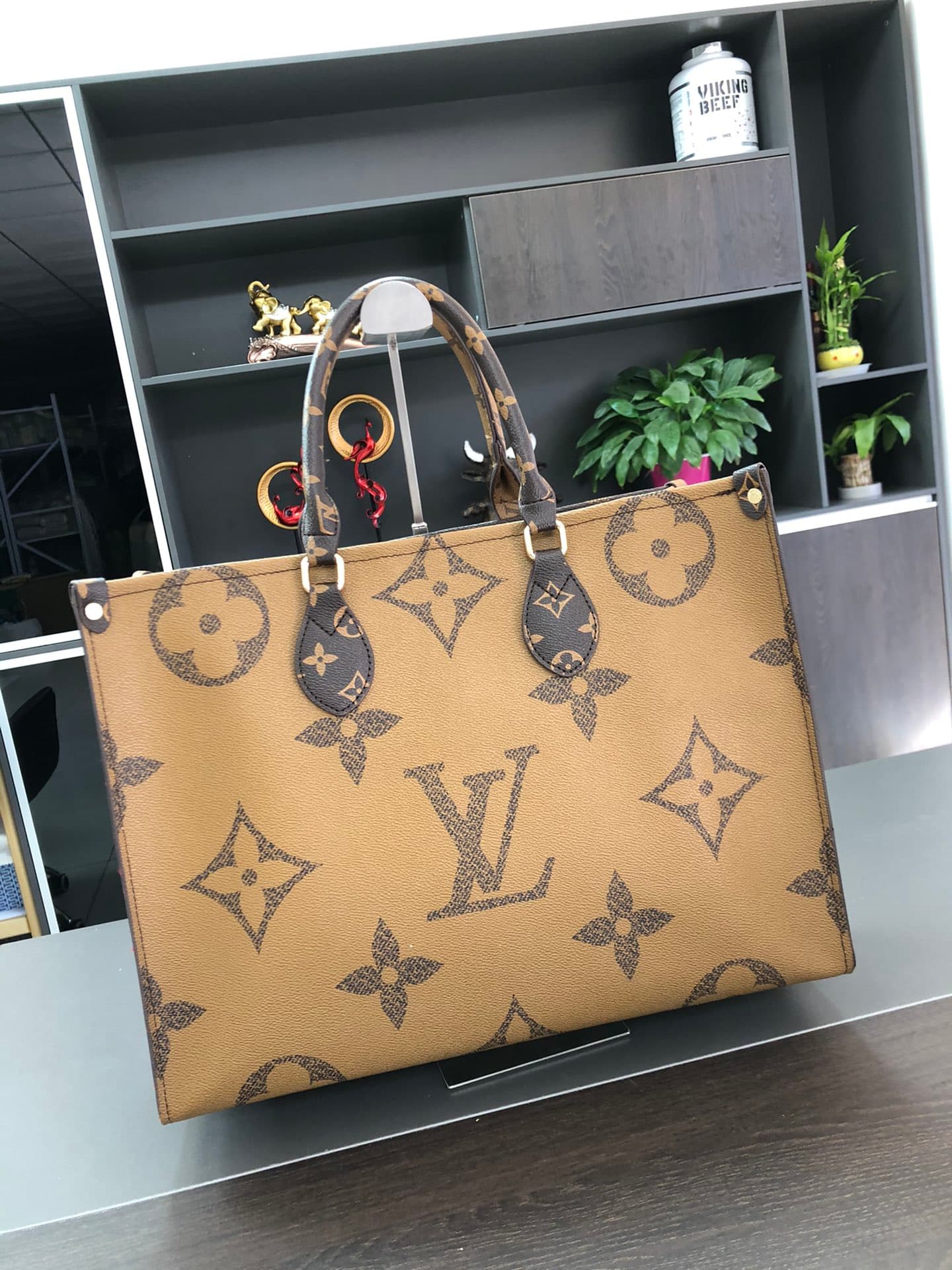 Sac fourre-tout classique rétro imprimé recto verso, sac à bandoulière simple, sac de courses multifonctionnel, taille L