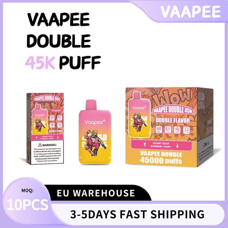 Vape jetable 45 000 bouffées Vaapee Double Flavors 45 000 bouffées Vape Pod 0 % 2 % 3 % 5 % Nic Vape Allemagne