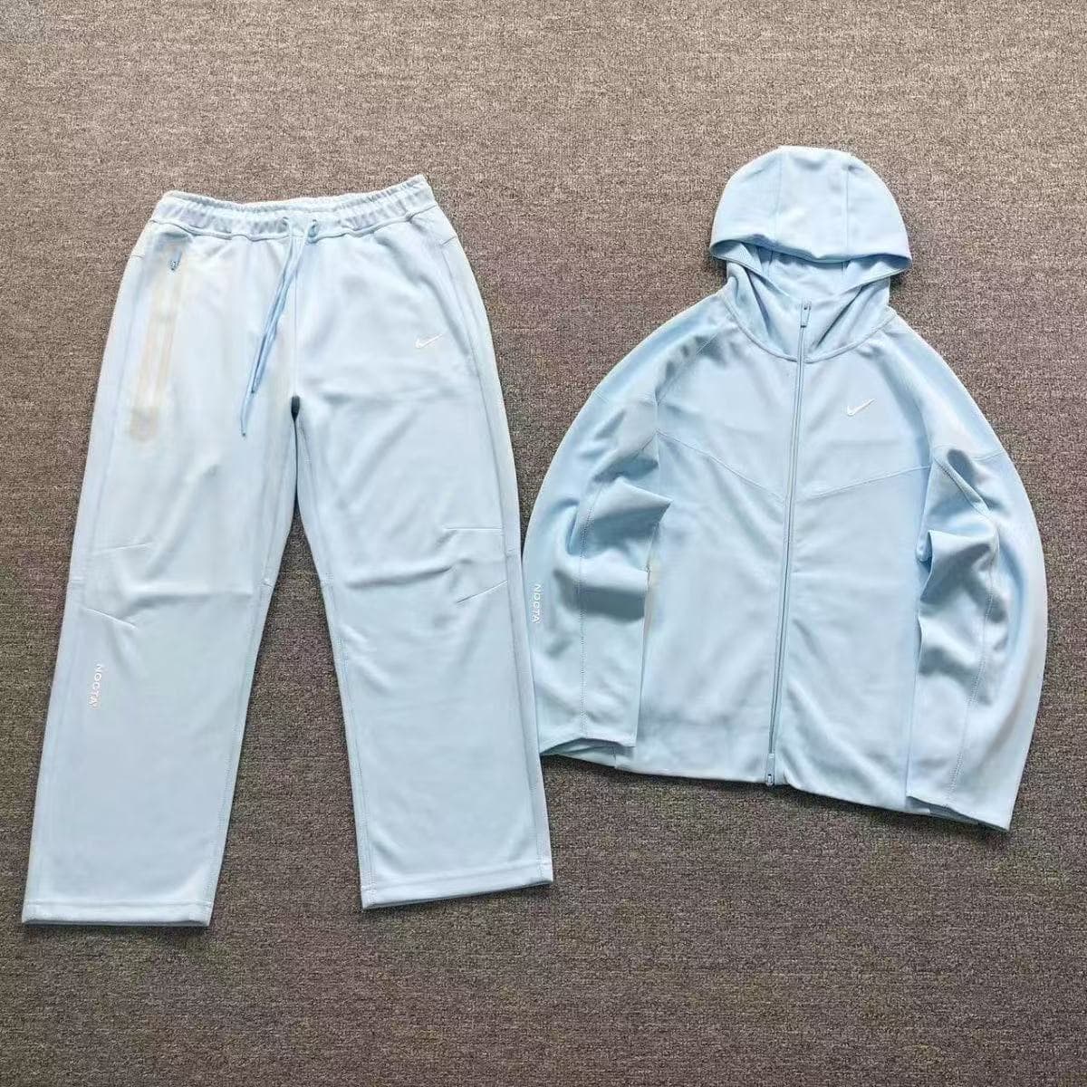 Ensemble veste et pantalon de survêtement laminé TECH FIEECE, style décontracté, hiver, printemps et automne, avec fermeture éclair.
