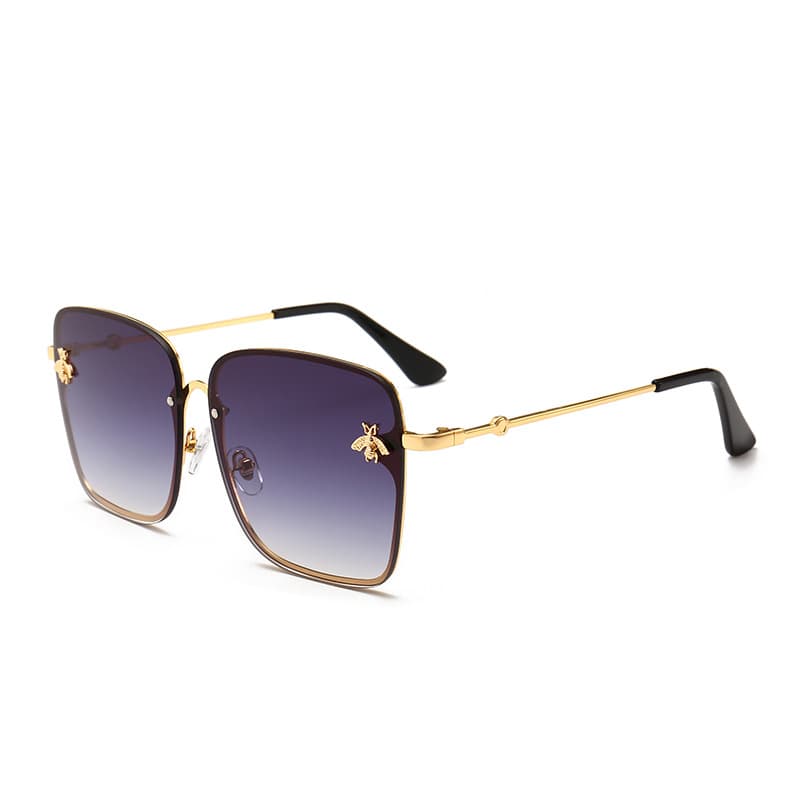 2024 Internet celebrity hot selling items Women Personalized Metal Box Small Bee for Men Sunglasses