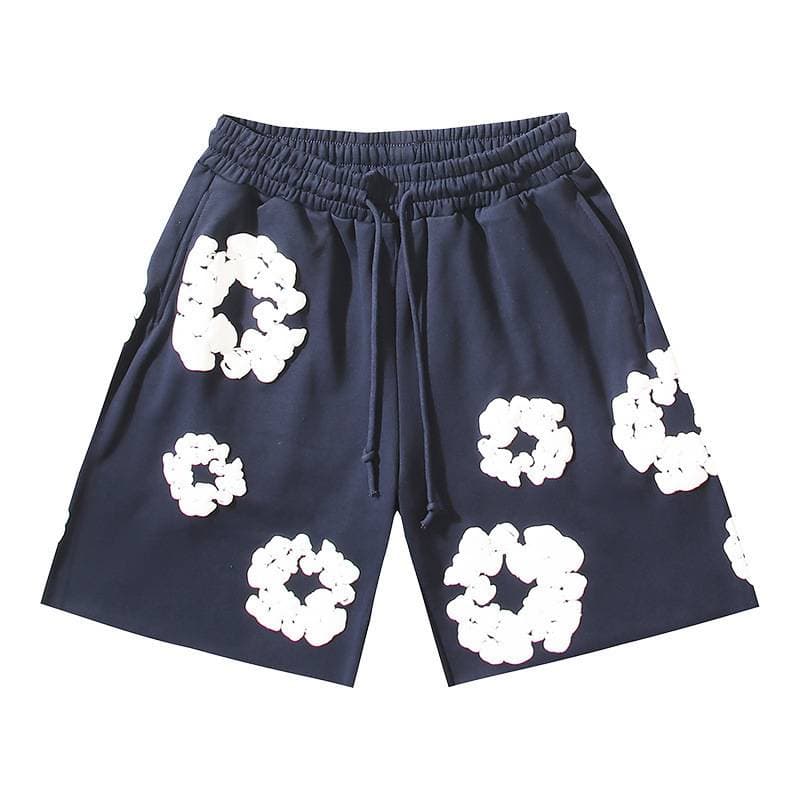 Shorts pour hommes, tendance été 2025, shorts décontractés en coton imprimé mousse